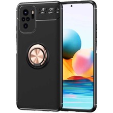 Heptek İletişim Xiaomi Redmi Note 10S Kılıf Kamera Çıkıntılı Renkli Yüzüklü Standlı Mıknatıslı Kapak (Ravel)