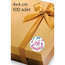 Msticker Iyi Bayramlar Ramazan Bayram Sticker Şeker Etiketi Ramazan Kurban 4 cm - 100 Adet