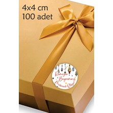 Msticker Iyi Bayramlar Ramazan Bayram Sticker Şeker Etiketi Ramazan Kurban 4 cm - 100 Adet