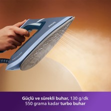 Philips Essential Series Percare 2400 W, 8 Bar Buhar Kazanlı Ütü, Barut Grisi