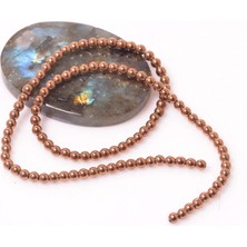 Taş Sandığı Hematit Taşı Dizi - 4 mm Rose Renkli