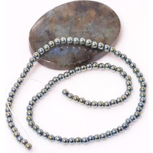 Taş Sandığı Hematit Taşı Dizi - 4 mm Yeşil Renkli