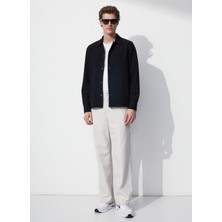 Fabrika Siyah Erkek Uzun Cepli Yazlık Ceket ATHENIO