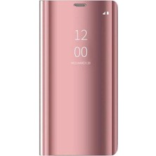 Samsung A Shopping Samsung Galaxy A30 Flip Standlı Deri Aynalı Kapaklı Kılıf Rose Gold