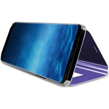 Samsung A Shopping Samsung Galaxy A10 Flip Standlı Deri Aynalı Kapaklı Kılıf Mor