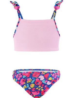 Denokids Çiçekli Kedi Kız Çocuk Bikini