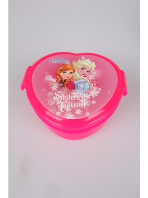 LİSANSLI FROZEN KALP ŞEKİLLİ 2 KATLI BESLENME KUTUSU