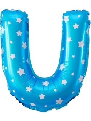 Kidspartim U Harf Mavi Folyo Balon 16 Inç 40 cm