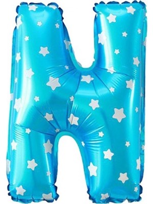 Kidspartim N Harf Mavi Folyo Balon 16 Inç 40 cm