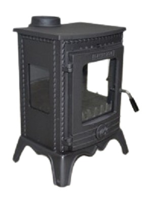 Flame Stove Minör Lux 3 Camlı Pik Döküm Mini Şömine Soba