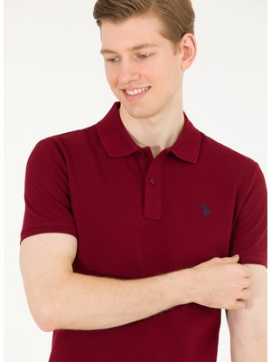 U.s. Polo Assn. Bordo Erkek Polo T-Shirt GTP04IY023