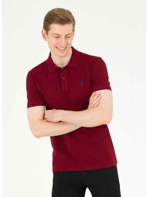 U.s. Polo Assn. Bordo Erkek Polo T-Shirt GTP04IY023