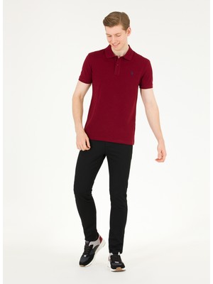 U.s. Polo Assn. Bordo Erkek Polo T-Shirt GTP04IY023