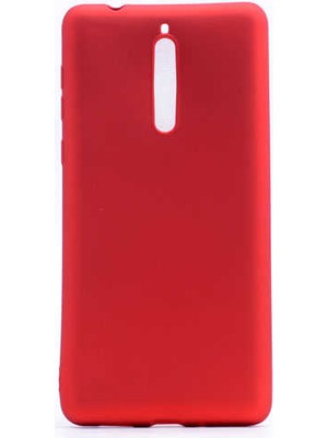 Heptek İletişim Nokia 8 Kılıf Yumuşak Dokulu Soft Esnek Ince Mat Renkli Lüks Premier Silikon Kapak