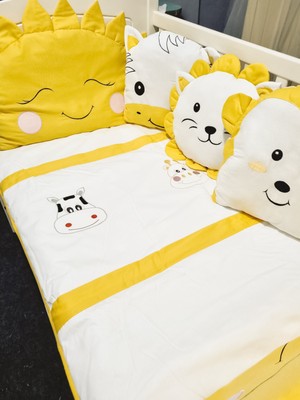 Kista Baby Bebek Uyku Seti Nevresim Takımı Baby 70x130 Animals Sarı