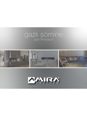 Mira Heating Mira MF100 Doğalgazlı Şömine Modeli Ön Yüzü Camlı