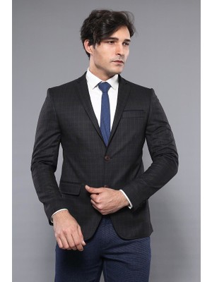 Wessi Ekose Mendilli Slim Fit Ceket  Wessi
