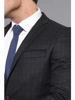 Wessi Ekose Mendilli Slim Fit Ceket  Wessi