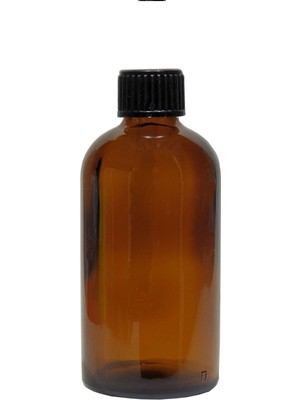 Paradise Amber Cam Şişe 100 ml Cam Dökme Kapaklı 4 Adet