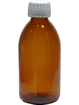 Paradise Amber Cam Şişe 250 ml Cam Dökme Kapaklı 10 Adet