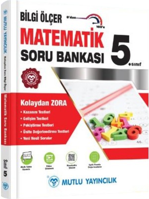 Mutlu Yayınevi Mutlu Yayınları 5. Sınıf Matematik Bilgi Ölçer Soru Bankası