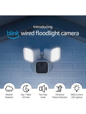 Blink Kablolu Floodlight Kamera - Akıllı Güvenlik Kamerası