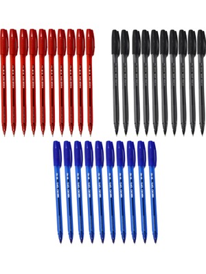 Mikro M-40 Tükenmez Kalem 1.0 mm 3 Renk Set 30'lu