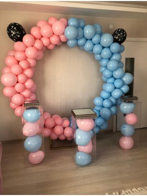 Eğlence Marketi Cinsiyet Partisi Makaron Balon Zinciri 100 Adet