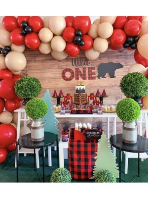 Eğlence Marketi Pastel Kırmızı Siyah ve Ten Rengi Balon Zinciri 100 Adet