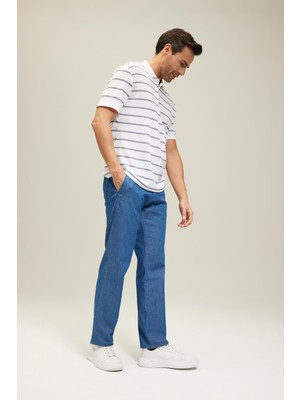 DeFacto Relax Fit Chino Düz Paça Uzun Boy Jean Pantolon Z5952AZ23SP