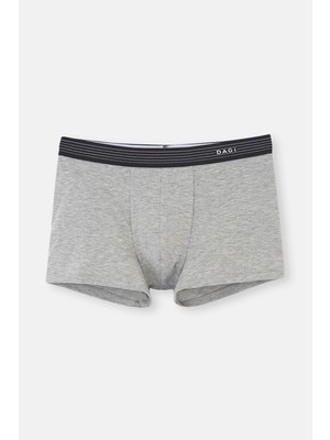 Dagi Koyu Gri Penye Compact Düz Erkek Boxer