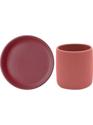 Oioi Basic Silikon Beslenme Seti Tabak & Bardak