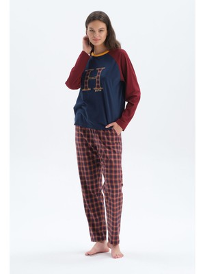 Lacivert Lisanslı Pijama Takım