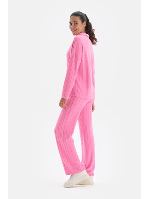 Pembe Bol Paça Eşofman Alt