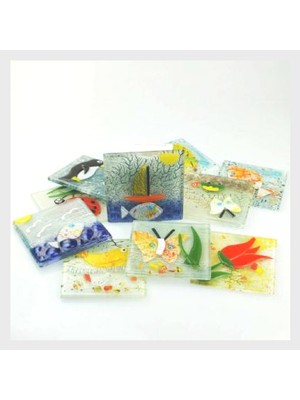 Dekoratif Cam Gider Kapağı - Balık Figürlü