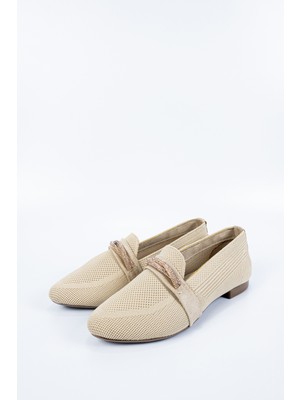 Aktaş Ayakkabı Kadın Buğday Renk Ortopedik Babet Ayakkabı