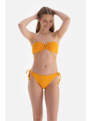 Dagi Sarı Spagetti Bikini Alt