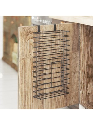 Tekno-Tel Teknotel Dolap Kapağına Geçmeli Organizer Mat Siyah Ym2216