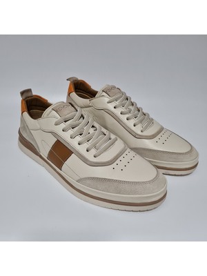 Komcero Bağlı Süet Parçalı Yumuşak Hakiki/gerçek Deri Günlük Sneaker Casual Ayakkabı Y1687-R176