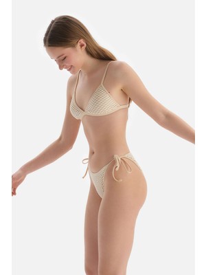 Dagi Ekru Spagetti Bikini Alt