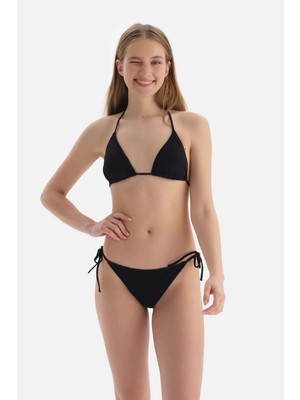 Dagi Siyah Spagetti Bikini Alt