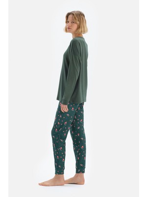 Dagi Yeşil Baskılı Pijama Alt