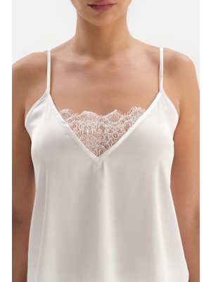 Dagi Beyaz Dantel Detaylı Camisole