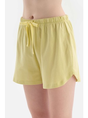 Dagi Beyaz Kısa Kollu Baskı Detaylı Şortlu Pijama Takımı