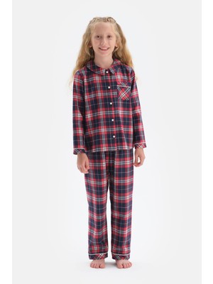 Dagi Kırmızı Ekose Dokuma Kumaş Pijama Takım