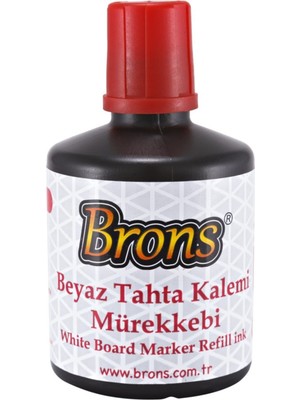 Brons Tahta Kalem Mürekkebi 100 cc Kırmızı BR-355
