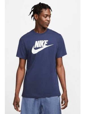 Nike Sportswear Clup Standart Kesim Lacivert Erkek Spor Tişörtü