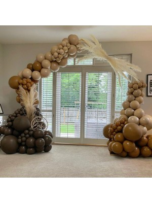 Eğlence Marketi Çikolata Kahve Karamel ve Sütlü Kahve Balon Zinciri 100 Adet