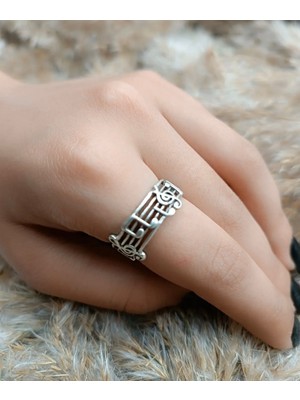 Herşey Nota Nota Melodi Ayarlanabilir Unisex Çelik Yüzük