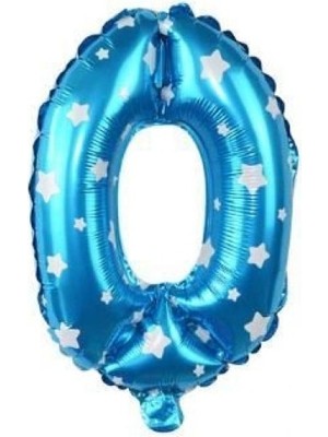 Kidspartim 0 Rakam Mavi Folyo Balon